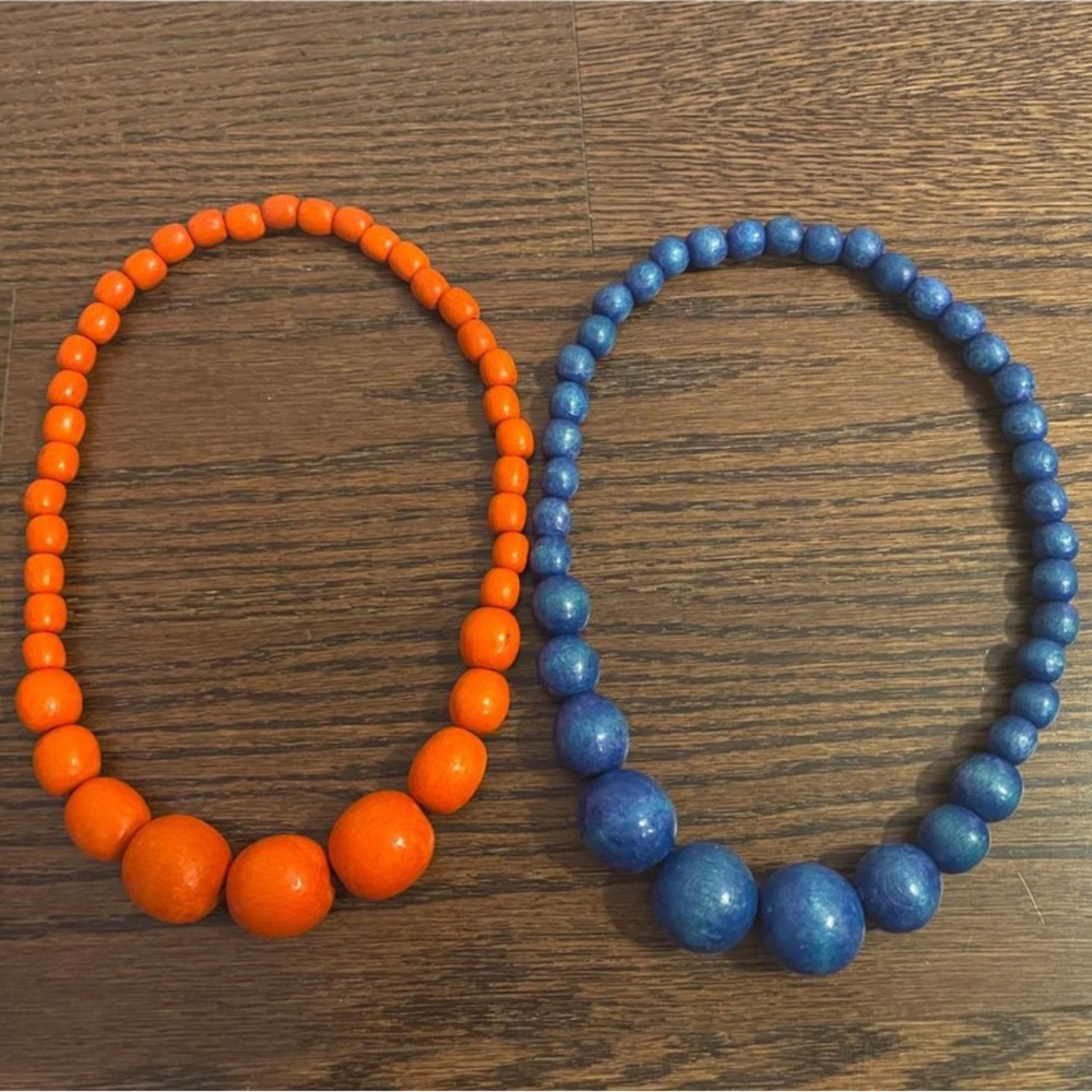 Vintage Wooden Beaded Necklaces